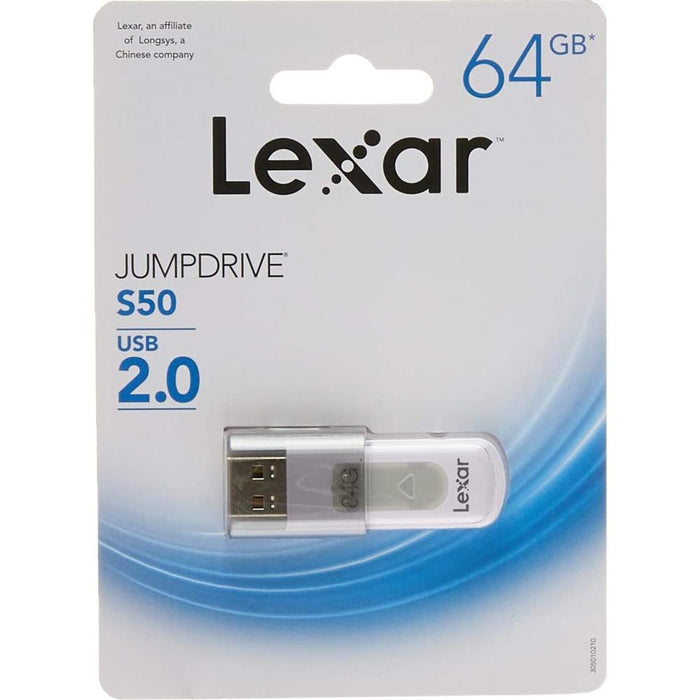 Lexar 64GB JumpDrive S50 USB 2.0 Flash Drive (Black)
