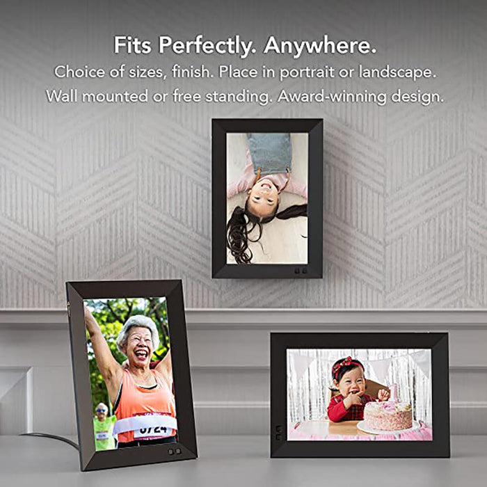 Nixplay Smart Digital Picture Frame 10.1" (Black) Share Video Clips and Photos Instantly