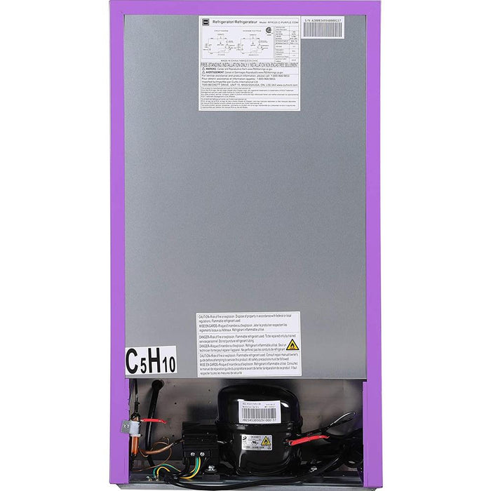 RCA RFR321-FR320/8 IGLOO Mini Refrigerator, 3.2 Cu Ft Fridge, Purple