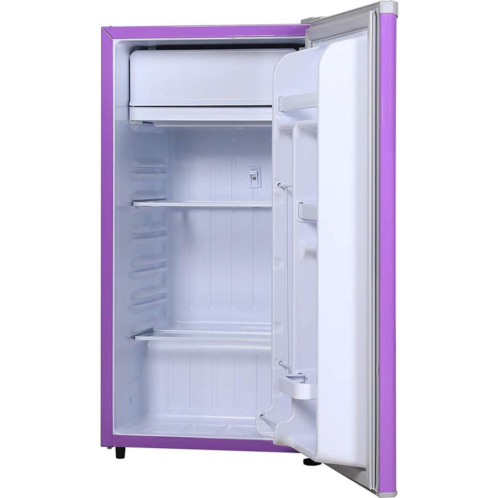 RCA RFR321-FR320/8 IGLOO Mini Refrigerator, 3.2 Cu Ft Fridge, Purple