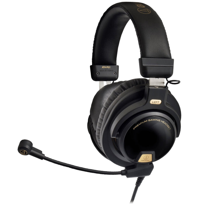Audio-Technica Closed-Back Premium Gaming Headset with 6-inch Boom Microphone (ATH-PG1)