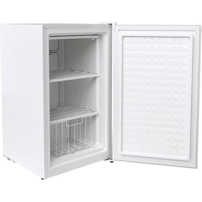 Midea 3 Cubic Feet Single Reversible Door Upright Freezer in White - WHS-109FW1