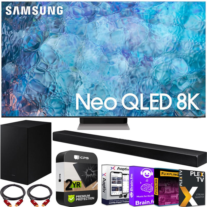 Samsung QN65QN900A 65" Neo QLED 8K Smart TV HW-A650 Soundbar Extended TV Warranty