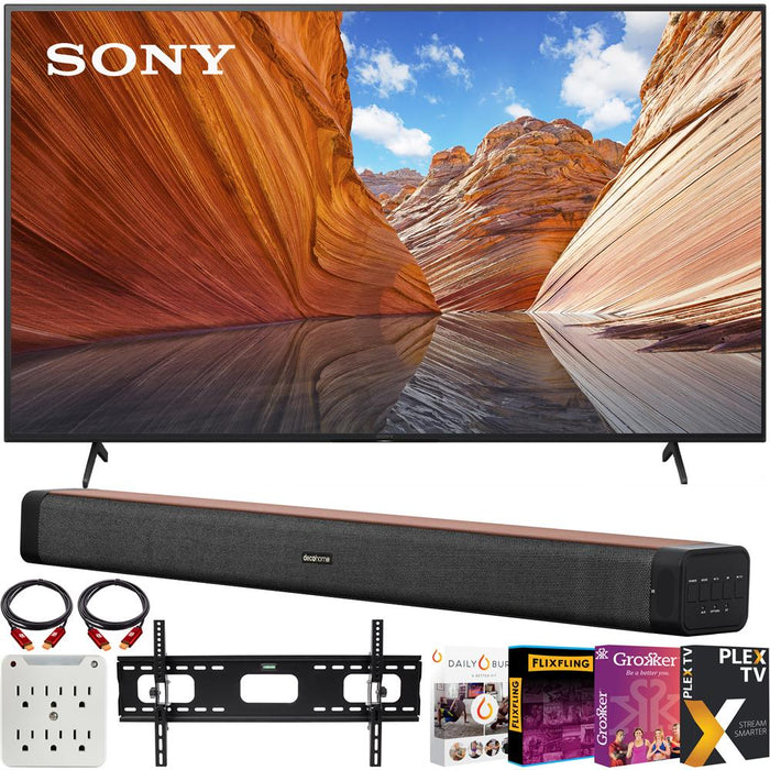 Sony KD55X80J 55" X80J 4K Ultra HD LED Smart TV (2021 Model) +Deco Soundbar Bundle