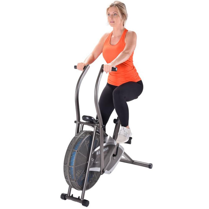 Stamina Air Resistance Exercise Bike with Towel and 1 Year Extended Warranty