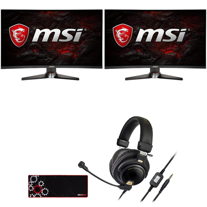 MSI Optix MAG240CR 24" FHD FreeSync Curved Dual Gaming Monitor w/ Headphone Bundle