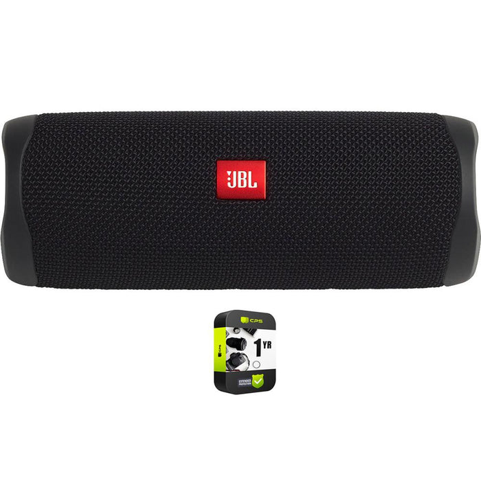 JBL Flip 5 Portable Waterproof Bluetooth Speaker Black Renewed+Extended Warranty