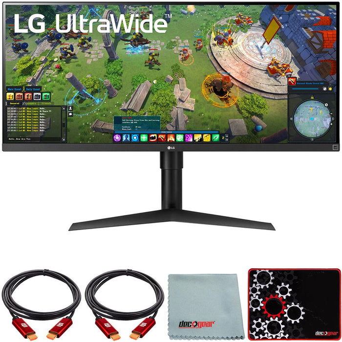 LG 34" FreeSync UltraWide IPS Monitor 2560 x 1080 21:9 with Mouse Pad Bundle