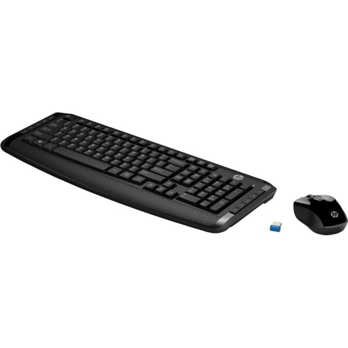 Hewlett Packard Wireless Keyboard and Mouse 300 in Black - 3ML04AA#ABL