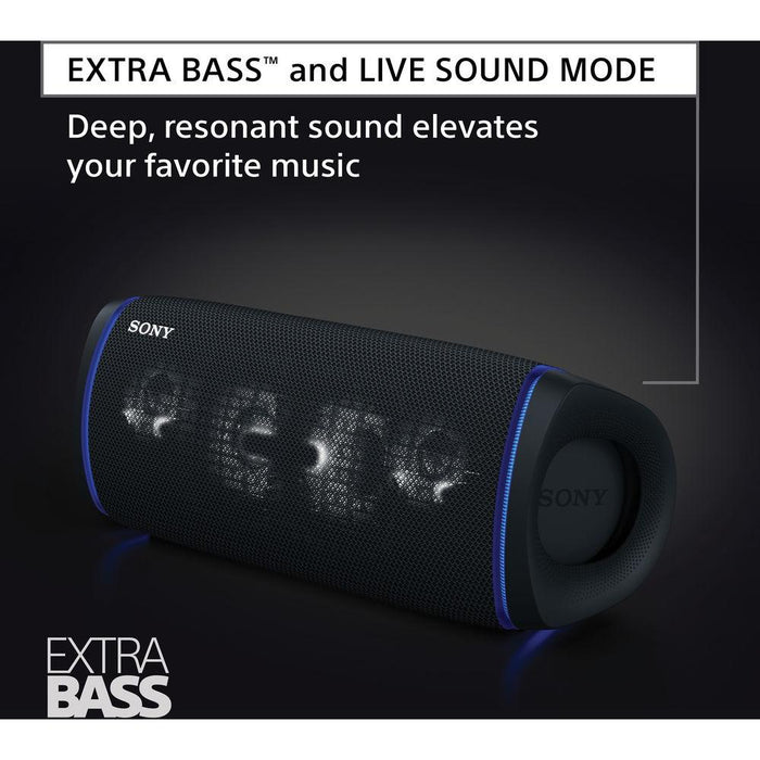 Sony SRS-XB43 EXTRA BASS Portable Bluetooth Speaker (Blue) + 1 Year Protection Plan