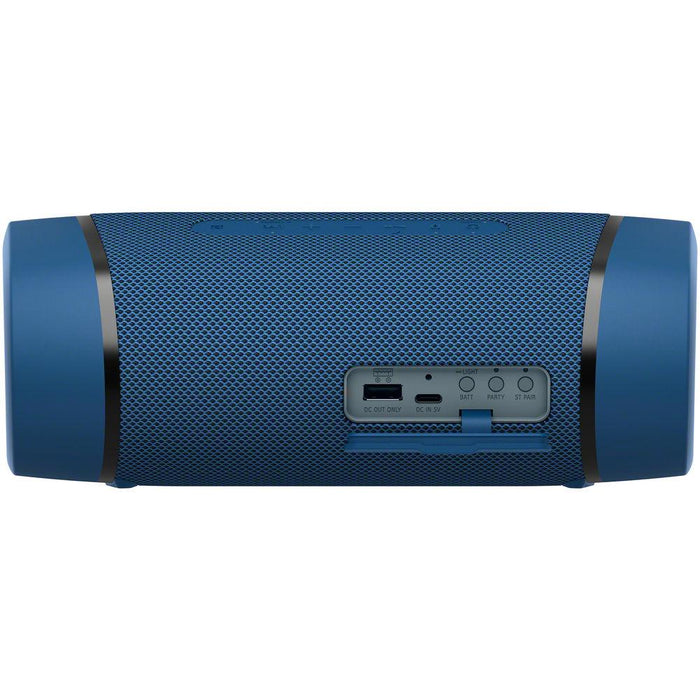 Sony SRS-XB33 Portable Waterproof Bluetooth Speaker (Blue) + Entertainment Power Pack