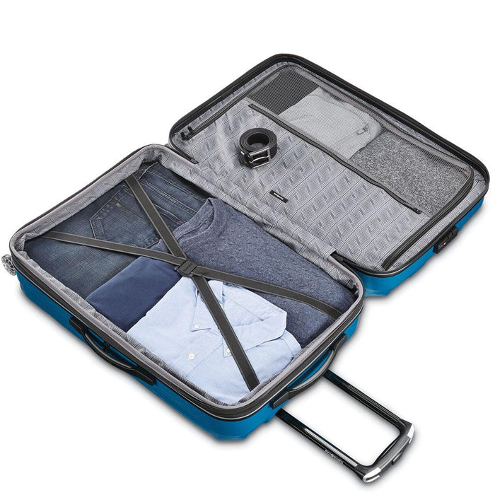 Samsonite Centric 2 Hardside Expandable Luggage 24" Blue + Luggage Accessory Kit