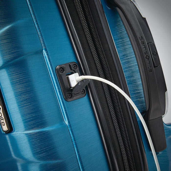 Samsonite Centric 2 Hardside Expandable Luggage 20" Blue + Luggage Accessory Kit