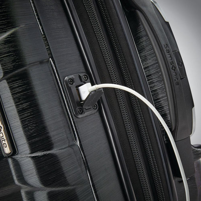 Samsonite Centric 2 Hardside Expandable Luggage 20" Black+Luggage Accessory Kit