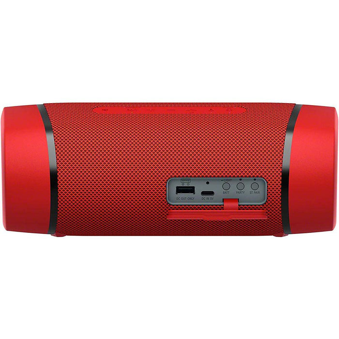 Sony SRS-XB33 Portable Waterproof Bluetooth Speaker (Red)