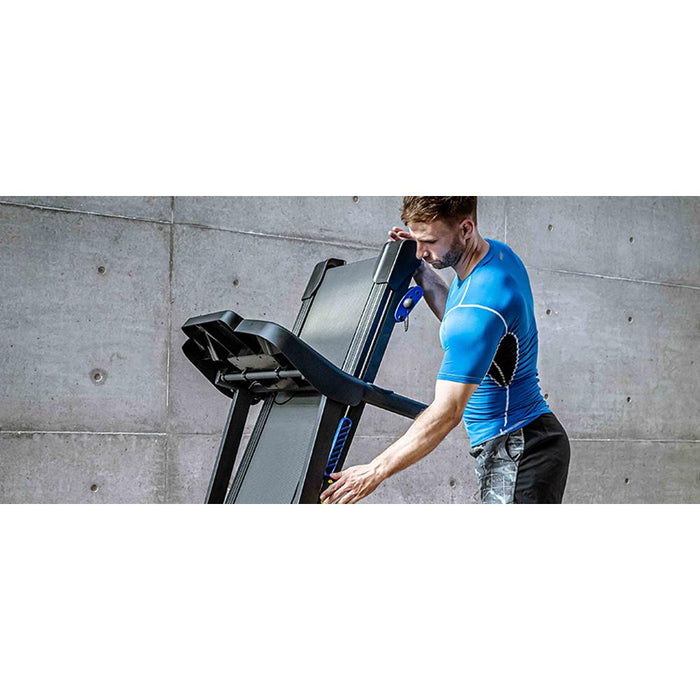 XTERRA Fitness TRX1000 Folding Treadmill with Transportation Wheels + Fitness Bundle