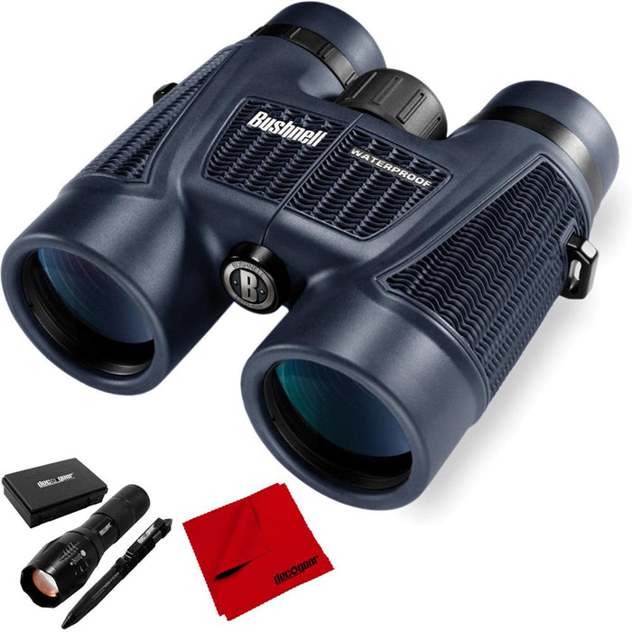 Bushnell H2O Waterproof/Fogproof Roof Prism Binocular Black with Tactical Bundle
