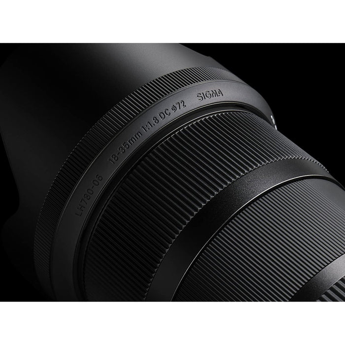 Sigma 18-35mm 1.8 DC HSM Art Lens for Canon EF Mount + Photo Video Accessories Bundle