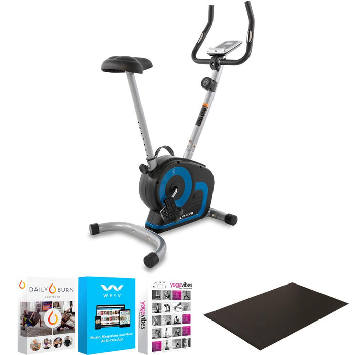XTERRA Fitness UB120 Upright Exercise Bike For a Smooth Lower-Body Workout + Fitness Bundle