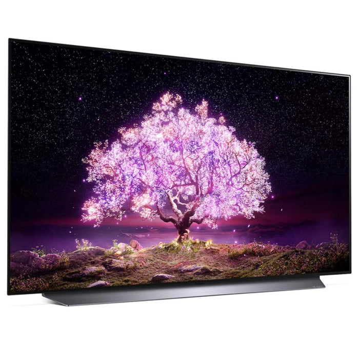 LG OLED77C1PUB 77" 4K Smart OLED TV w/ AI ThinQ 2021 + LG SP9YA Soundbar Bundle