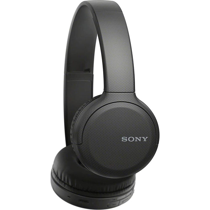 Sony WH-CH510 Premium On-Ear Wireless Headphones (Black) with 1-Year Warranty Bundle