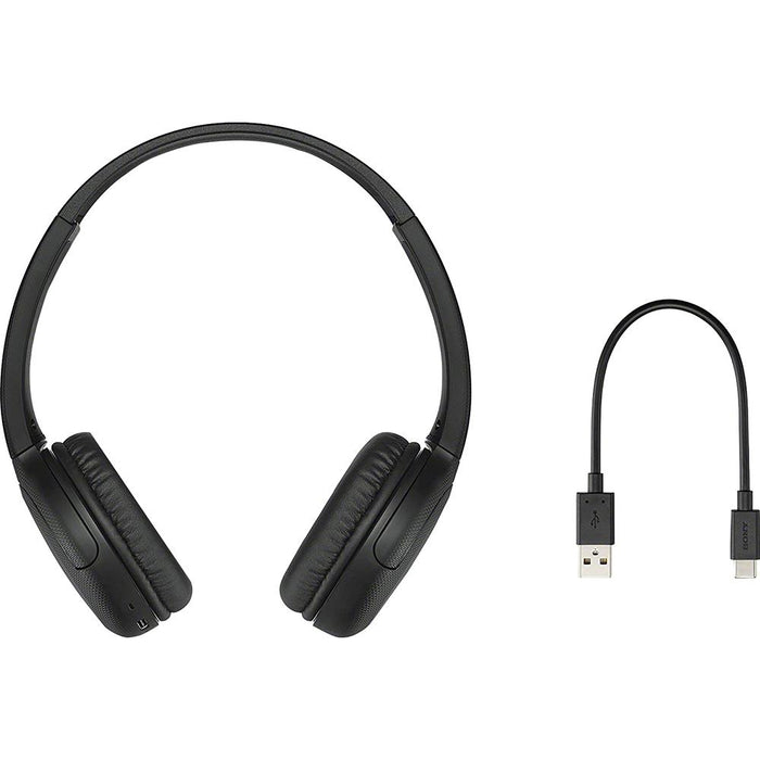 Sony WH-CH510 Premium On-Ear Wireless Headphones (Black) with 1-Year Warranty Bundle