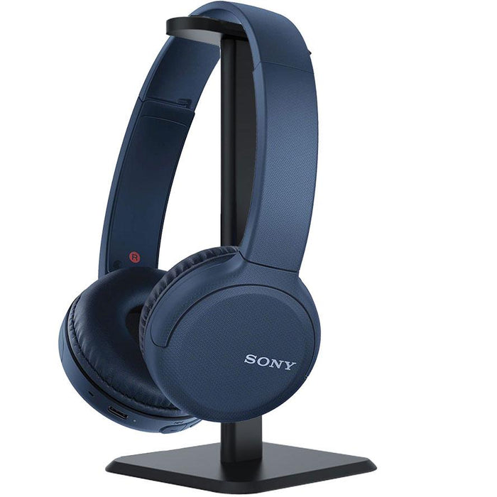 Sony WH-CH510 Premium On-Ear Wireless Headphones (Blue) with 1-Year Warranty Bundle
