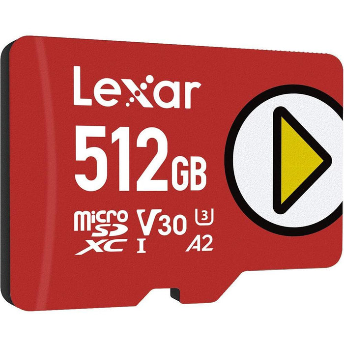 Lexar PLAY 512GB microSDXC UHS-I Memory Card, Up to 150MB/s Read 3 Pack