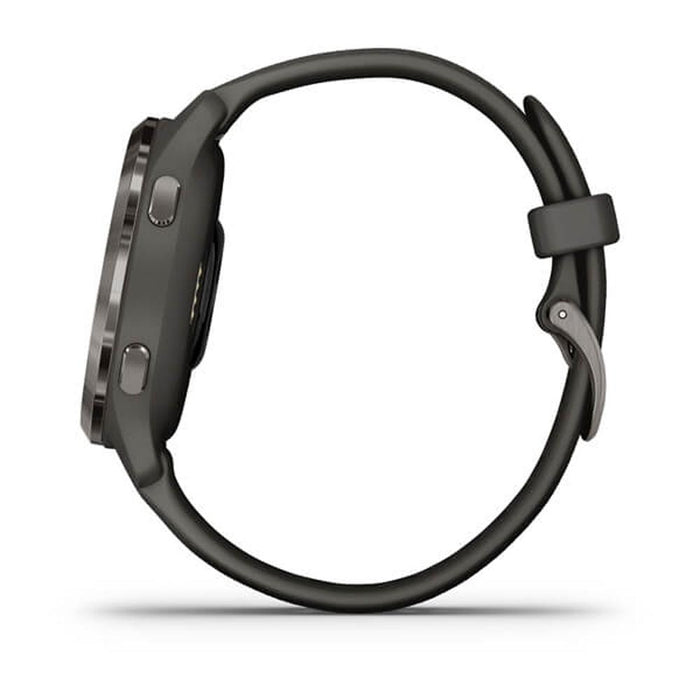Garmin Venu 2S Fitness Smartwatch Slate Bezel w/ Graphite Band + Warranty Bundle