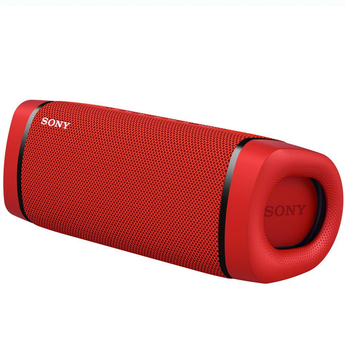 Sony SRS-XB33 Portable Waterproof BT Speaker (Red) + Entertainment Power Pack