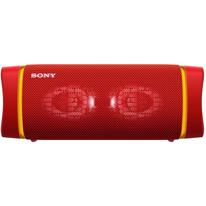 Sony SRS-XB33 Portable Waterproof BT Speaker (Red) + Entertainment Power Pack