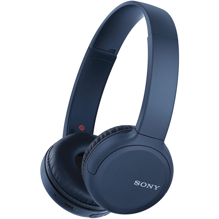 Sony WH-CH510 Premium On-Ear Wireless Headphones Blue + Entertainment Pack + Backpack
