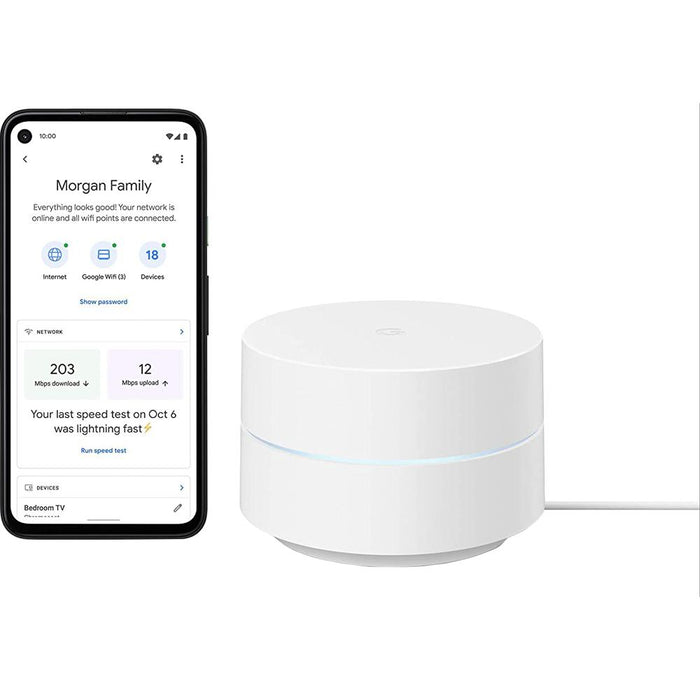 Google Wifi Mesh Network System Router AC1200 Point 1-pack (GA02430-US) - Open Box