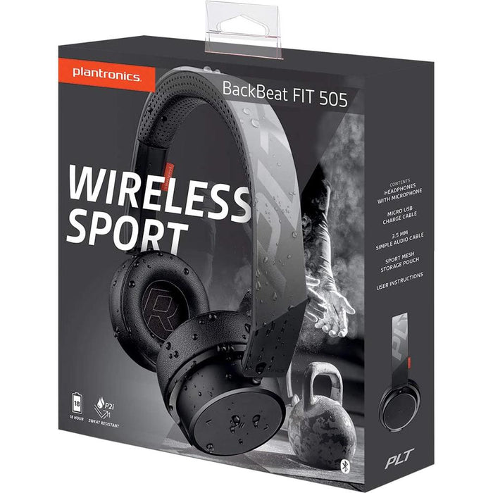 Plantronics BackBeat FIT 505 Wireless Bluetooth Headphones 210704-99 - Open Box