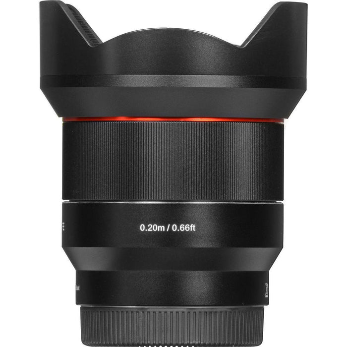 Rokinon 14mm F2.8 AF Wide Angle Full Frame Lens for Sony E Mount + 64GB Card