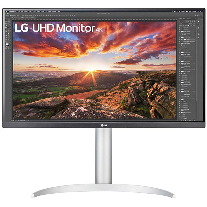 LG 27" 4K UHD 3840x2160 IPS Display VESA HDR400 USB-C PC Monitor 2 Pack