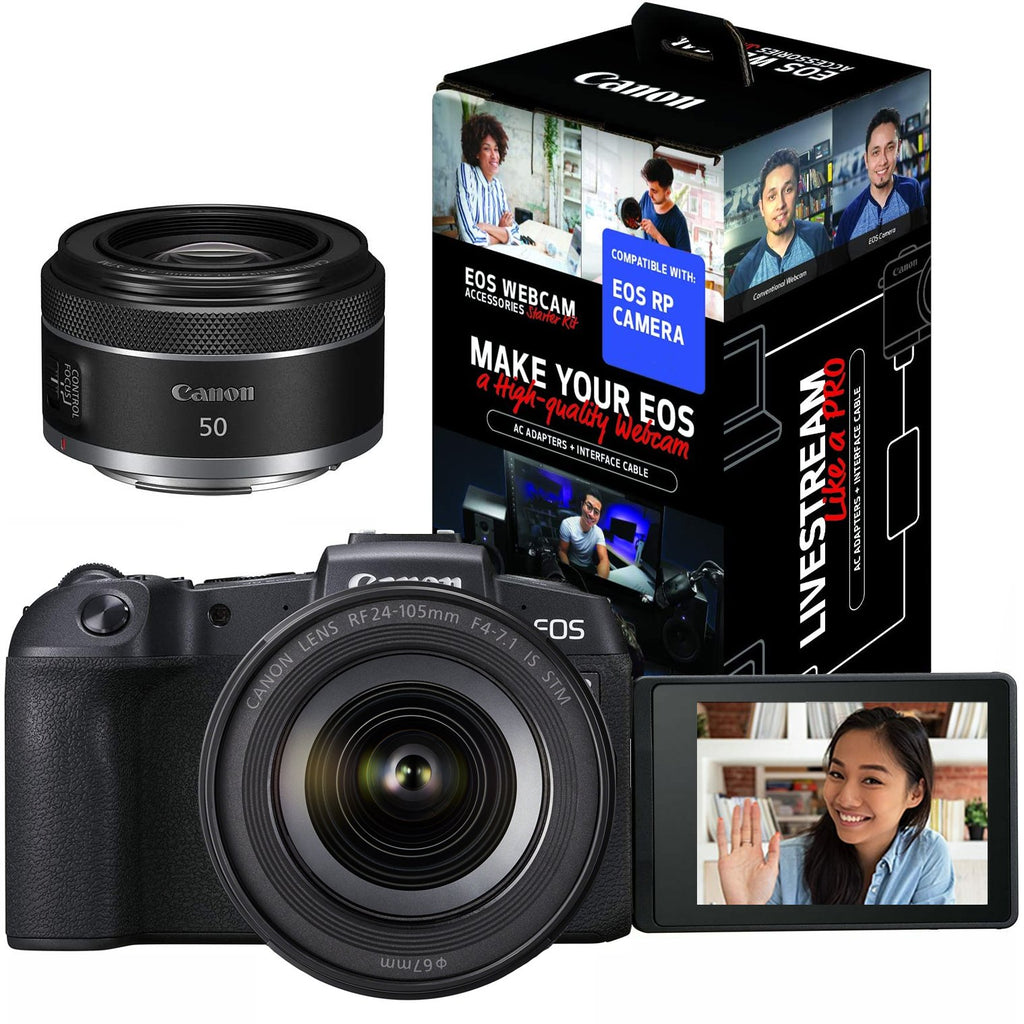 Canon EOS RP Mirrorless Camera 2 Lens Kit RF 24-105mm STM + 50mm