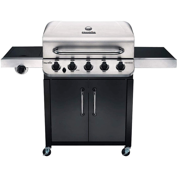 Char-Broil Performance 5-Burner Liquid Propane Gas Cabinet Grill, Stainless Steel 463371719