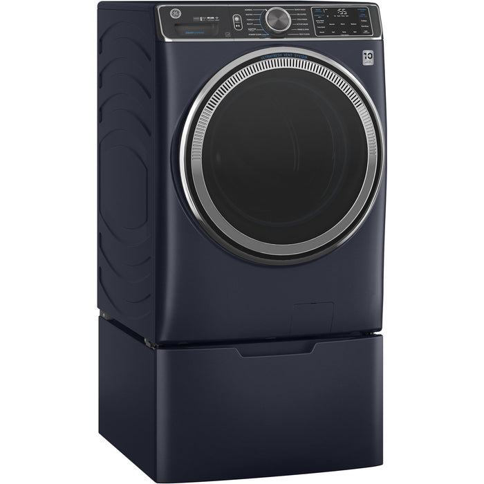 GE 5.0 CU. FT. Capacity Front Load Smart Steam Washer, Sapphire Blue - GFW850SPNRS