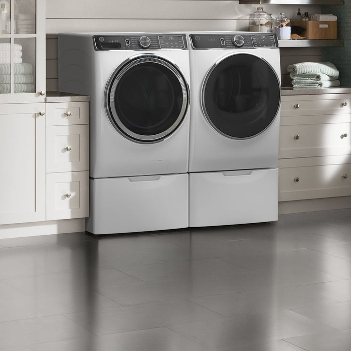 GE 7.8 CU. FT. Capacity Front Load Smart Electric Dryer, White - GFD85ESSNWW