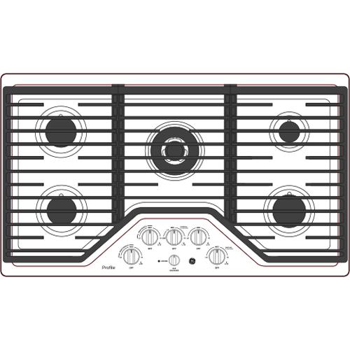 GE Profile 36" Built-In Gas Cooktop With 5 Burners and Griddle - PGP9036SLSS