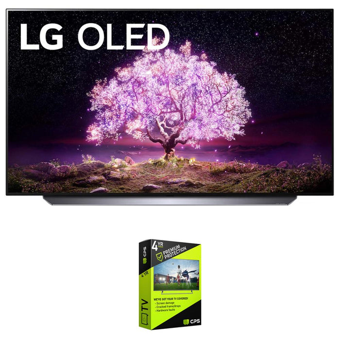 LG OLED55C1PUB 55 Inch 4K Smart OLED TV w/ AI ThinQ 2021 + Premium Warranty Bundle