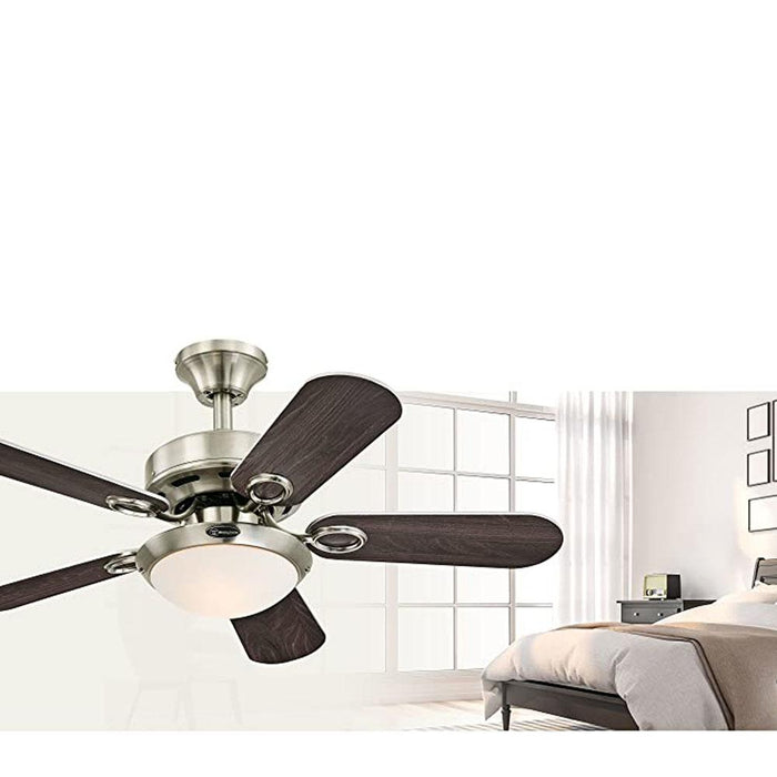 Westinghouse Cassidy 36-Inch Indoor Ceiling Fan with Dimmable LED Light Fixture - 7230300
