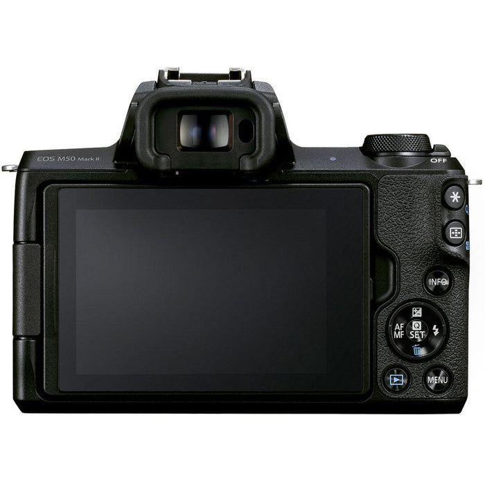 Canon EOS M50 Mark II Mirrorless 4K Camera Content Creator Kit + 15-45mm Lens Bundle