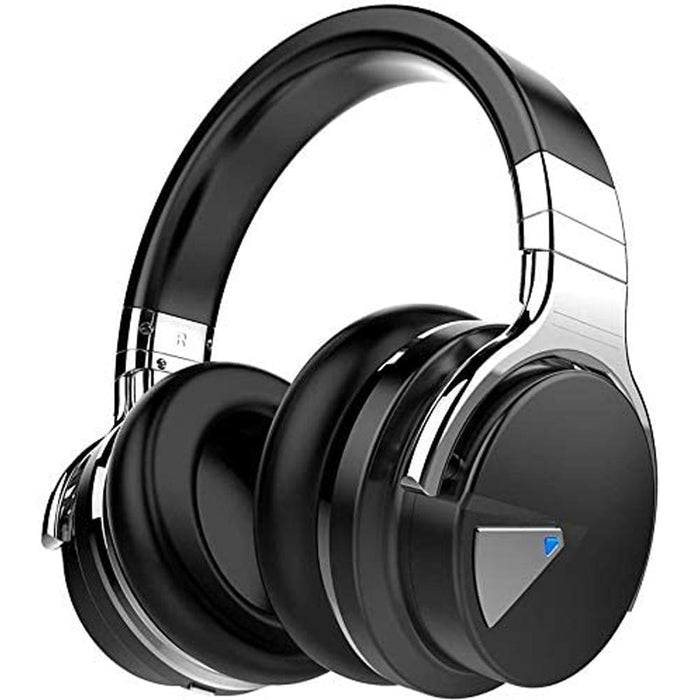 Cowin E7 Active Noise Cancelling Bluetooth Over-Ear Headphones, Black + Hard Case