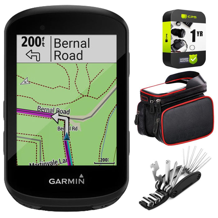 Garmin 010-02060-00 Edge 530 GPS Cycling Computer Bundle with Bike Frame Cell Phone Mount, 16-in-1 Multi-function Bike Mechanic Repair Tool Kit and 1