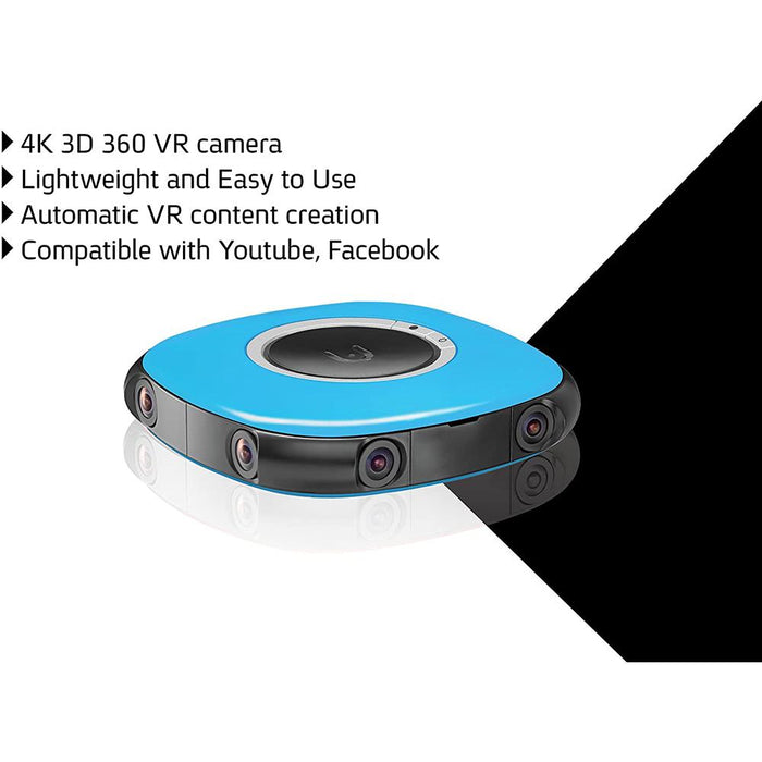 Vuze VR Camera 3D 360 4K Video + Studio Software + Content Creator Bundle (Blue)