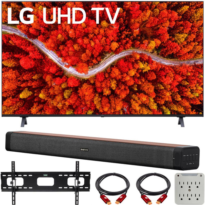 LG 65 Inch 4K UHD Smart webOS TV 2021 Model with Deco Home 60W Soundbar Bundle