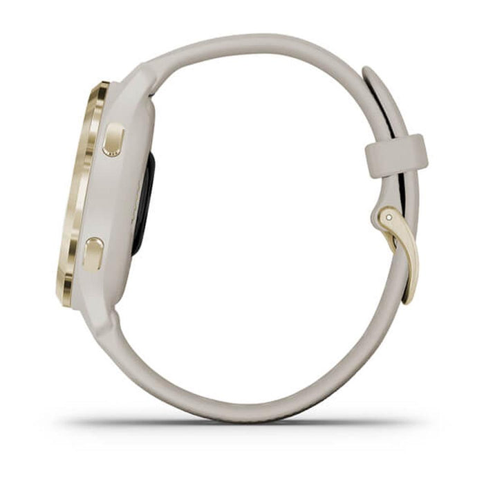 Garmin Venu 2S Fitness Smartwatch - Light Gold Bezel  + Earbuds + Fitness Bundle