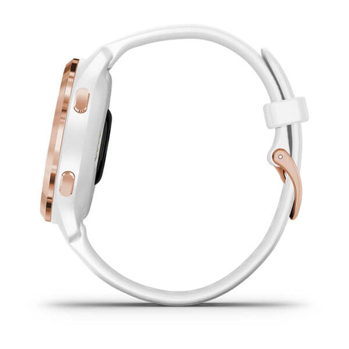 Garmin Venu 2S Fitness Smartwatch - Rose Gold Bezel + Earbuds + Fitness Bundle